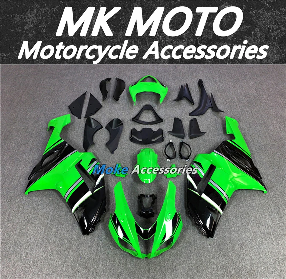 

Moke moto Motorcycle Fairings Kit Fit For zx-6r 2007-2008 636 Bodywork Set High Quality ABS Injection Ninja black/green New