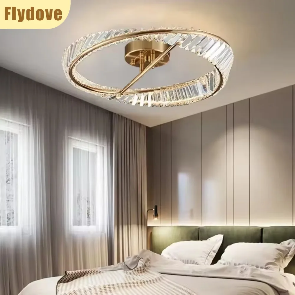 

Italian Luxury Living Room Crystal Ceiling Light Modern Hotel Master Bedroom Creative Restaurant LED Decoration Hanging Lamp