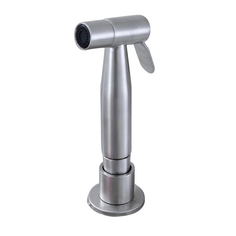 ull Out Kitchen Sprayer Sink Faucet Pressure Boost Spray Gun Easy Clean 304 Stainless Steel Bidet Faucet Single Cold Water Tap