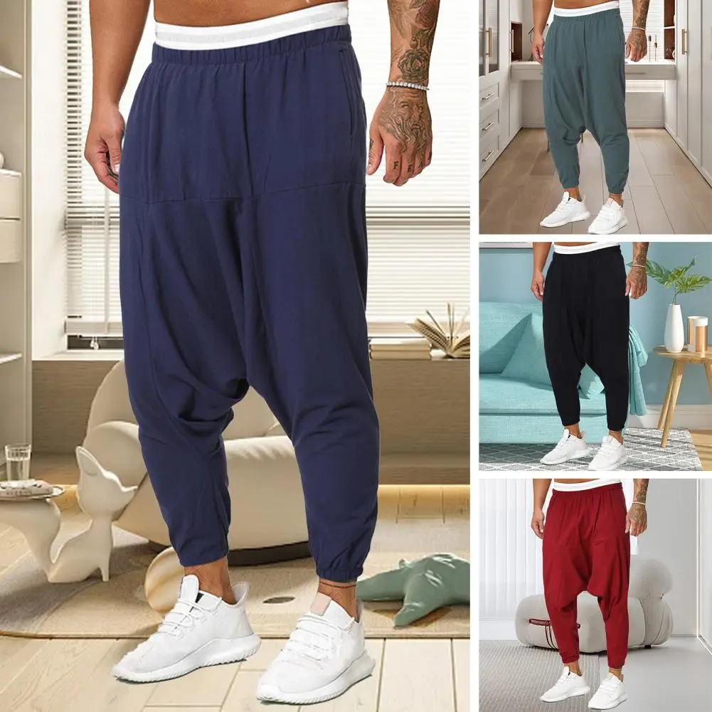 Крутые мужские брюки, мягкие мужские брюки с эластичным поясом, быстросохнущие мужские брюки, спортивные