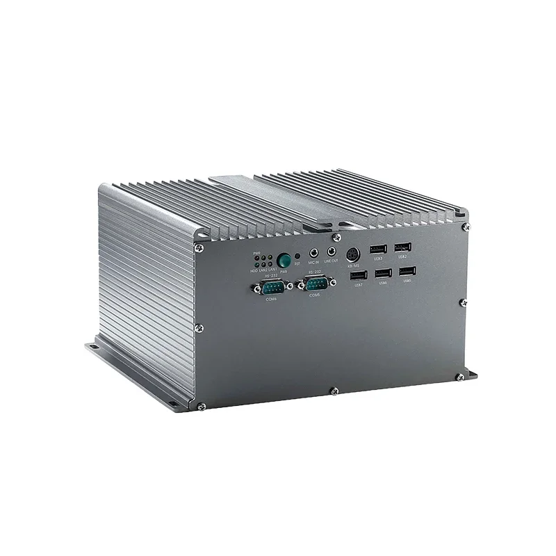 Lüfterloser 1007U/1037U eingebetteter Industriecomputer, Mini-Box-PC 2LAN 6COM mit 2 * PCI-Erweiterungssteckplatz, unterstützt Win XP OS
