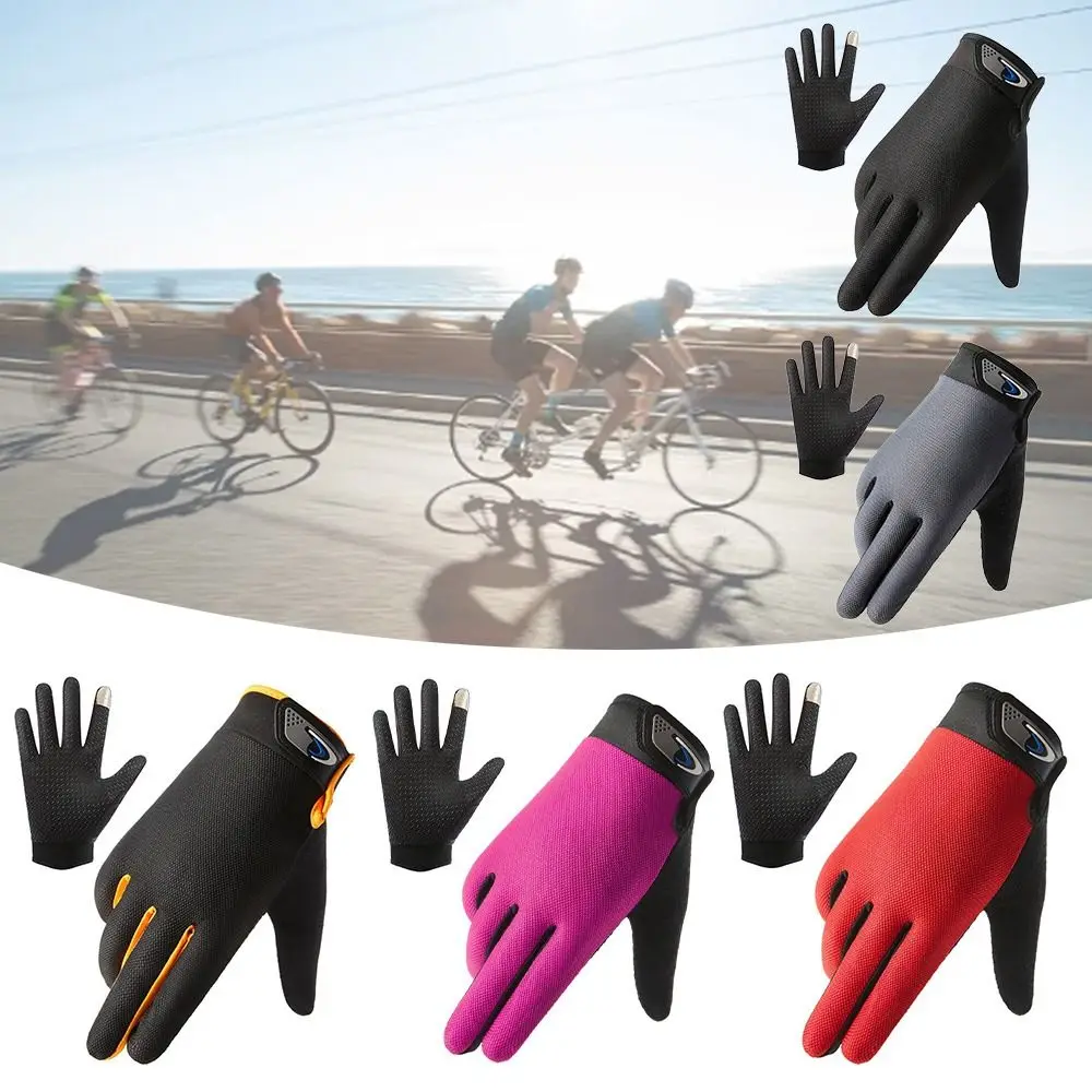 Guantes de pesca de dedo completo de verano para hombre, guantes largos de pesca Mtb para hombre/mujer, guantes de pesca con pantalla táctil en 5 colores, pesca de invierno