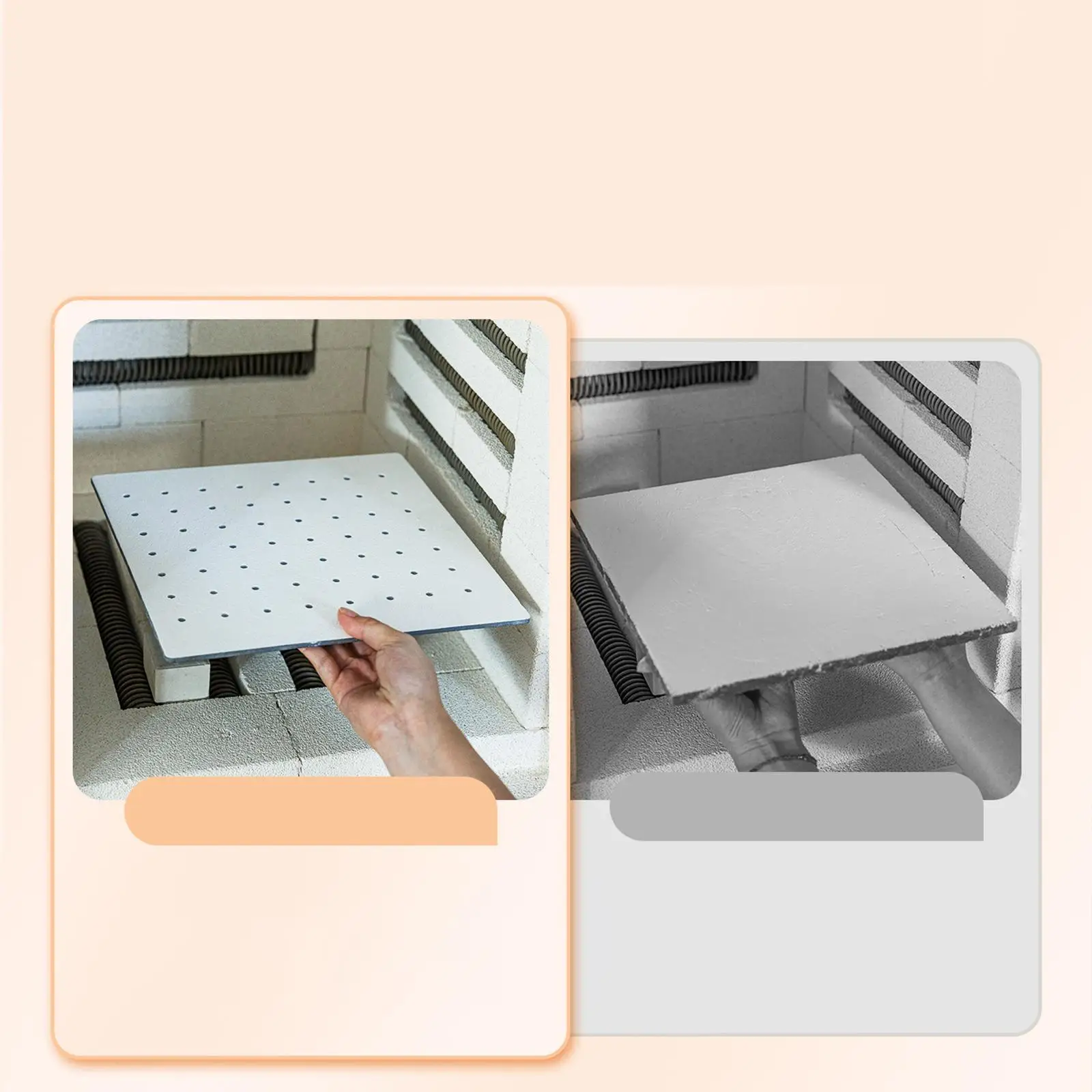 High Temp Silicon Carbide Kiln Shelf Thin Ventilated Plate Durable Shed Board for Even Firing in Ceramic Studios