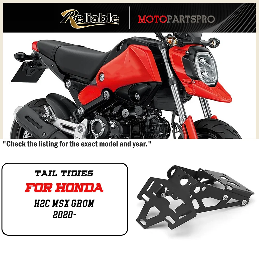 

License Plate Holder New Motorcycle Accessories H2C MSX GROM LED Lights Turn Signal For HONDA H2C Msx Grom 2020 2021 2022