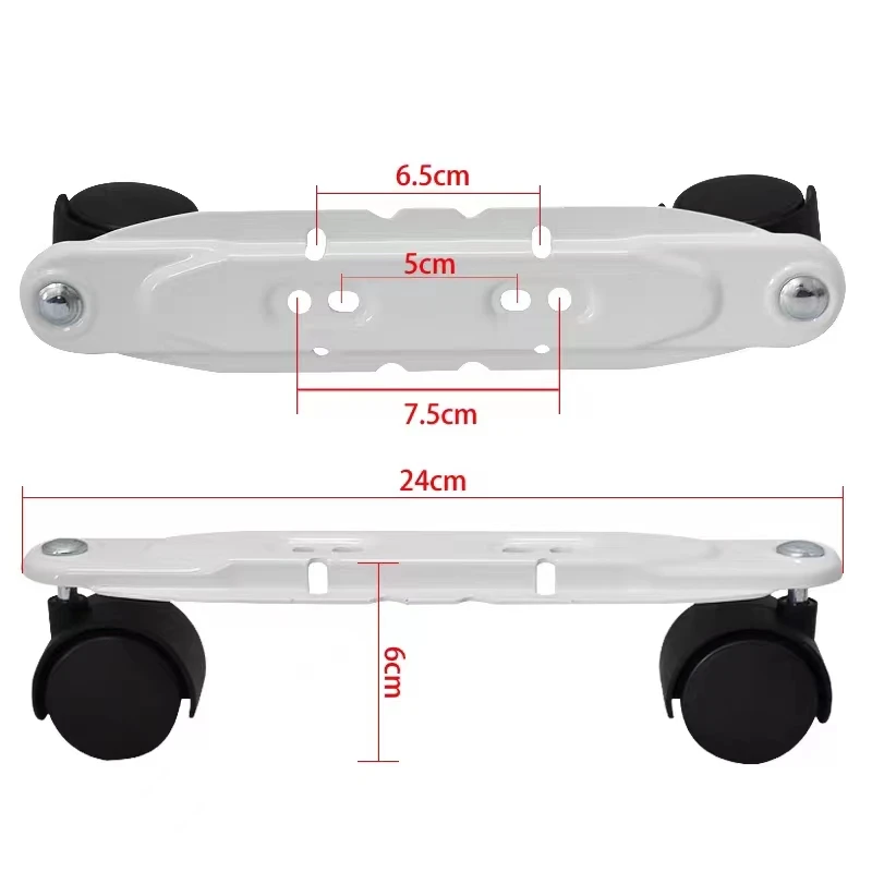 1pc Suitable for Midea electric heating oil heater double wheel frame wheel frame plate NY2513-17EW universal wheel base bracket