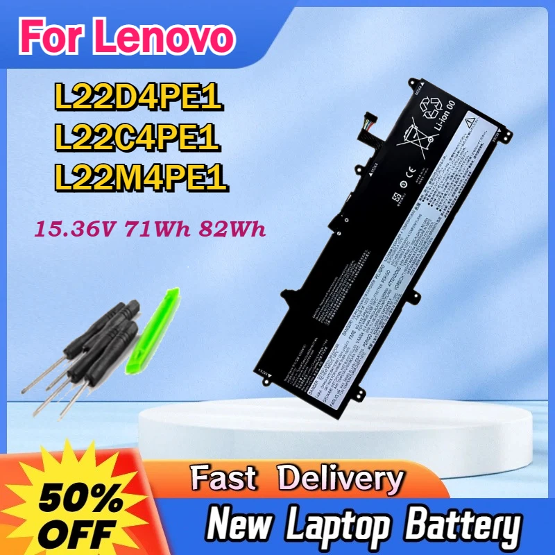 

15.36V 71Wh 82Wh L22D4PE1 L22C4PE1 L22M4PE1 Laptop Battery For Lenovo ThinkBook 16 G6 IRL 21KH 21NR ABP 21KK G7 IML 21MS ARP