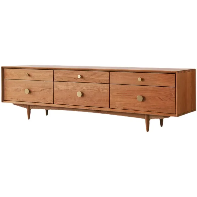 cabinet Japanese log creative cherry wood walnut color coffee table living room audition cabinet small apartment