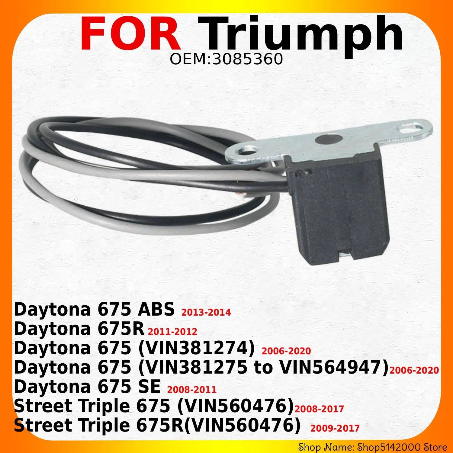 Motorcycle Pickup Coil Trigger Pulse Coil For Triumph Daytona 675 675R 675SE Street Triple 675 675R 2006-2020 Ignition Sensor