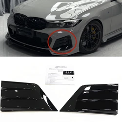 2PCS Car Front Bumper Air Vents Cover Splitters Side Spoiler For BMW G20 LCI 330i M340i 2023 2024 M Sport
