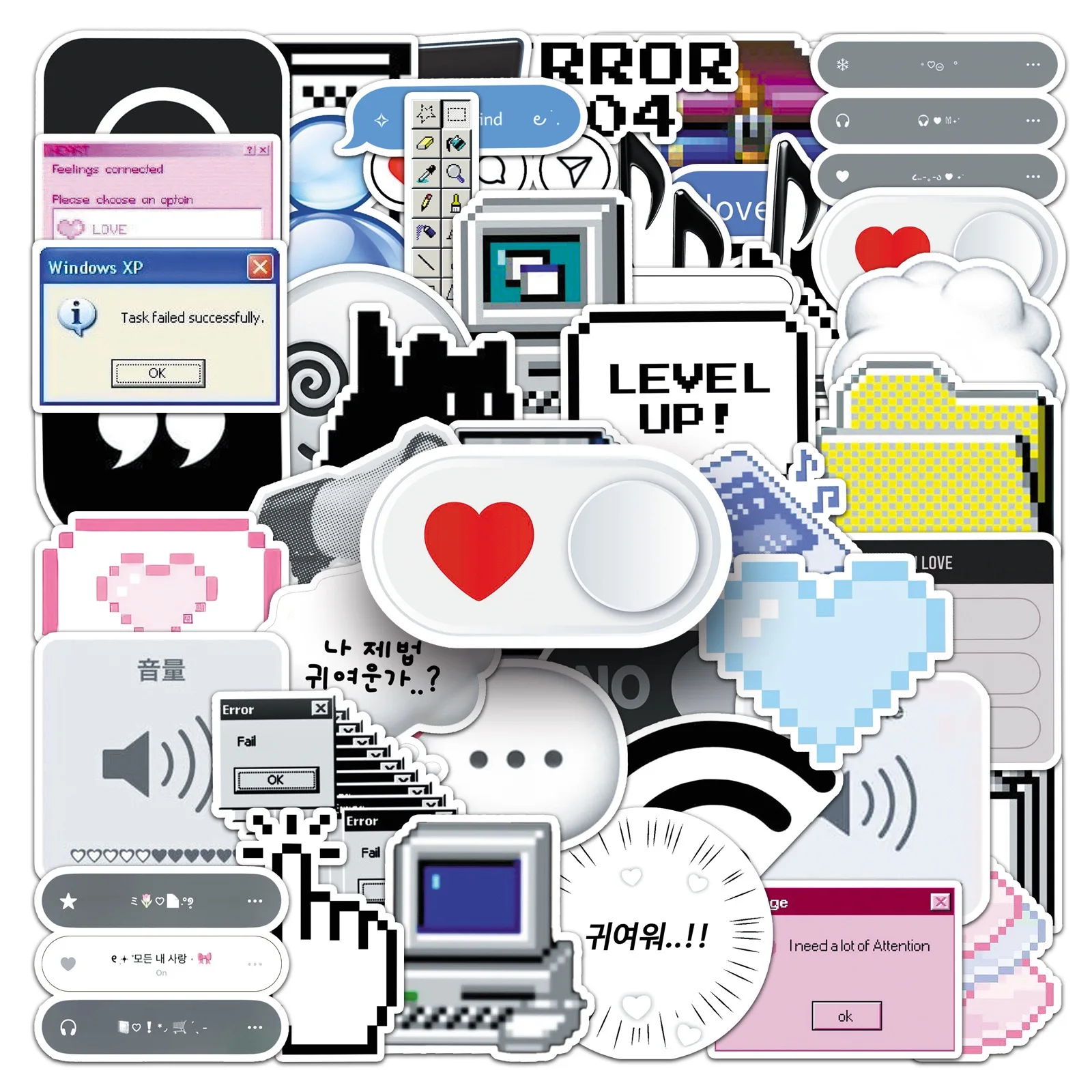 

10/50pcs Funny Internet Programming Meme Stickers Decals DIY Laptop Phone Travel Luggage 404 Network Error Decoration Sticker