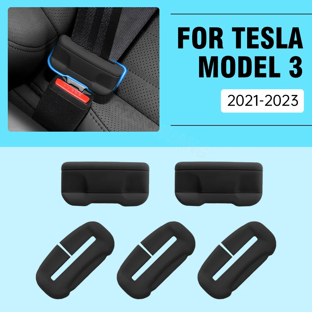 

Car Seat Belt Buckle For Tesla Model 3 2021 2022 2023 Highland 2024 2025 2026 Seat Belt Plug Protective Cover Car Accessories