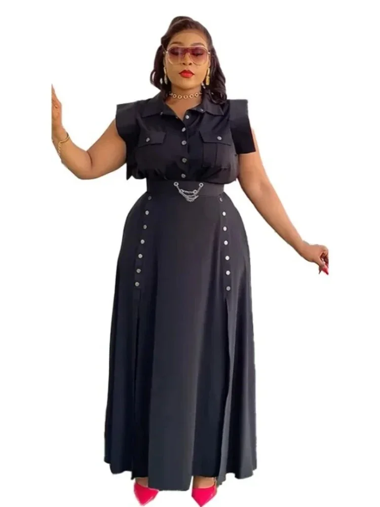 

African Clothes For Women 2 PCS Sets Tops And Skirts Suits Dashiki Ankara Outfits Gown Plus Size Wedding Party Dresses 2025