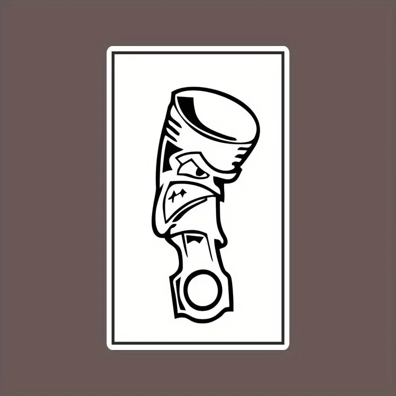 

1 шт. модная виниловая наклейка с поршневой тематикой - уникальная автомобильная эстетика для декора гаража/автомобиля/ноутбука/телефона/бутылки с водой