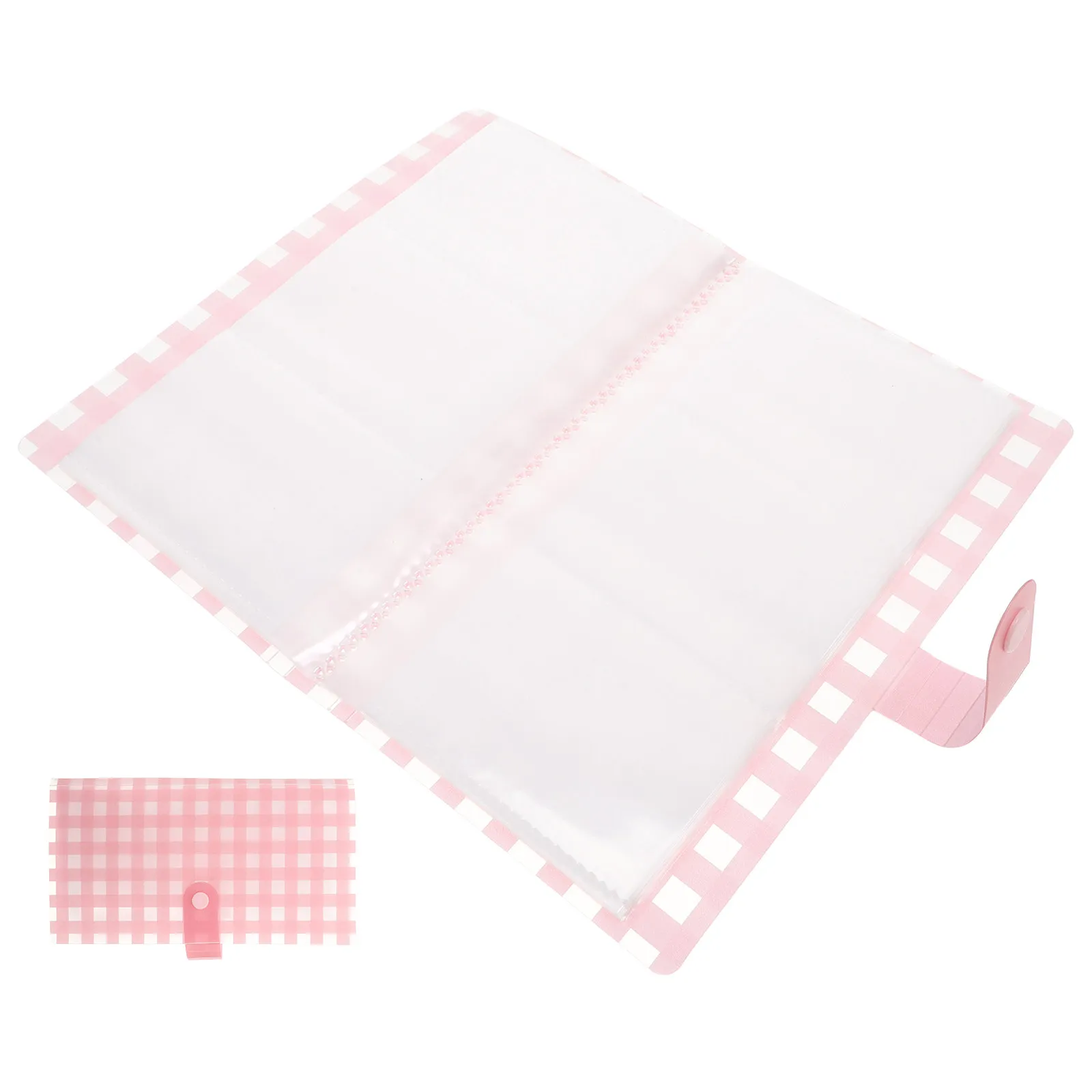 

Frosted Photocard Album 240 Slot Grid Pattern Portable Card Holder Business Name Photo Organizer Compact Mini Album Office
