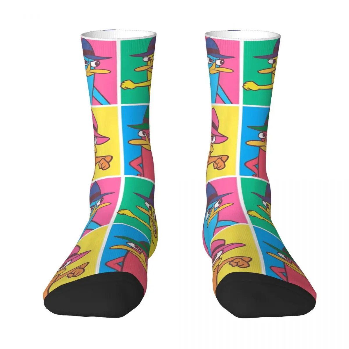 Perry The Platypus Socks Agent Box Up Funny Stockings Men's Medium Soft Running Sports Socks Autumn Design Anti Bacterial Socks