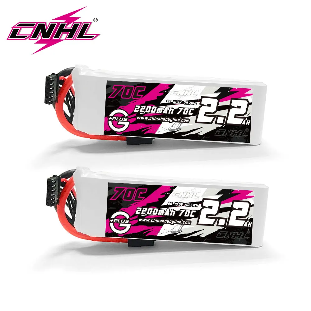 2pcs CNHL 18.5V 5S 2200mAh Lipo Battery 70C G+PLUS With XT60 Plug For Airplane Helicopter Quadcopter Drone FPV Car Racing Hobby