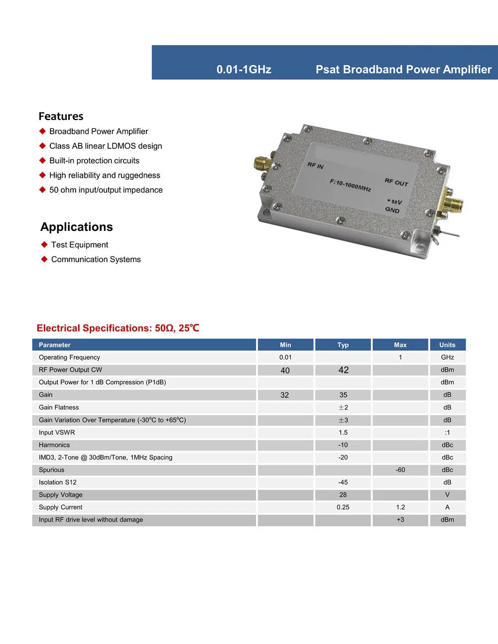 10-1000Mhz 16W RF POWER Amplifier Transmitter RF Signal Power AMP For Radio HF VHF UHF FM Drone 915Mhz 868Mhz LORA Helium Miner