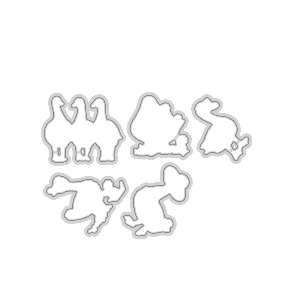 Mangocraft Cool Sunglasses Cartoon Goose Cutting Dies Clear Stamp DIY Scrapbooking Metal Dies Silicone Stamp For Cards Albums