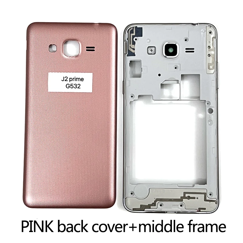 g532 Phone Housing Case For Samsung Galaxy J2 Prime SM-G532F G532 Middle frame Chassis Battery Back Lid Door Cover +side buttons