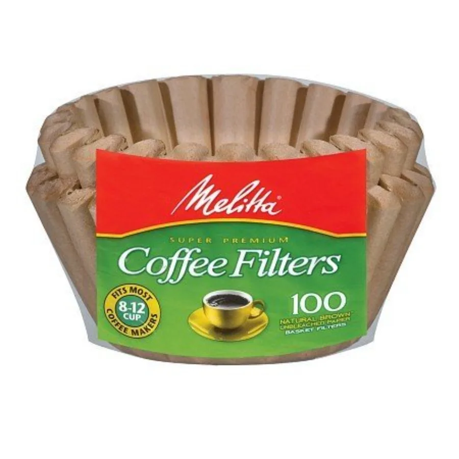 Basket Coffee Filters Natural Brown Unbleached 100 Count