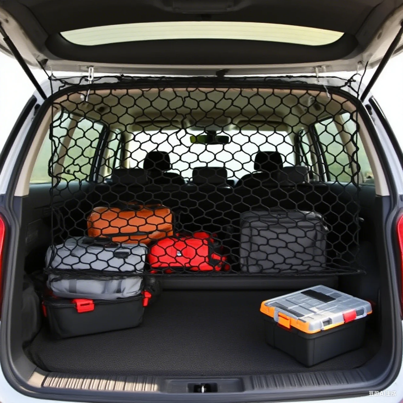 

Car Trunk Storage Bag 110X60cm Elastic Mesh Black Trunk Net Bag Tail Box Net Cover Car Luggage Net Car Exterior Accessories