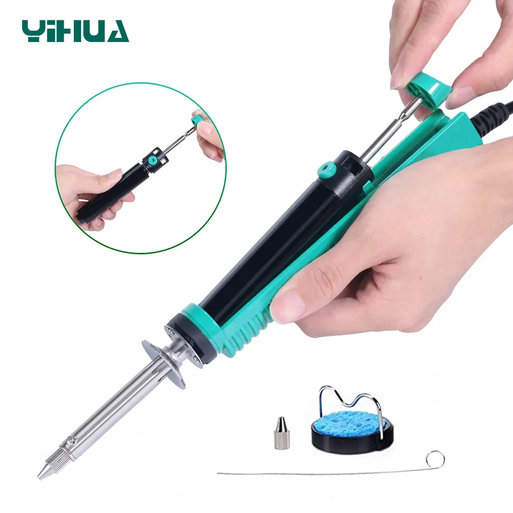 YIHUA-Pompe à dessouder électrique 929D-V 30W, ventouse sous vide, retrait du fer à souder, aspiration 18 pistolets, outils de réparation de soudage