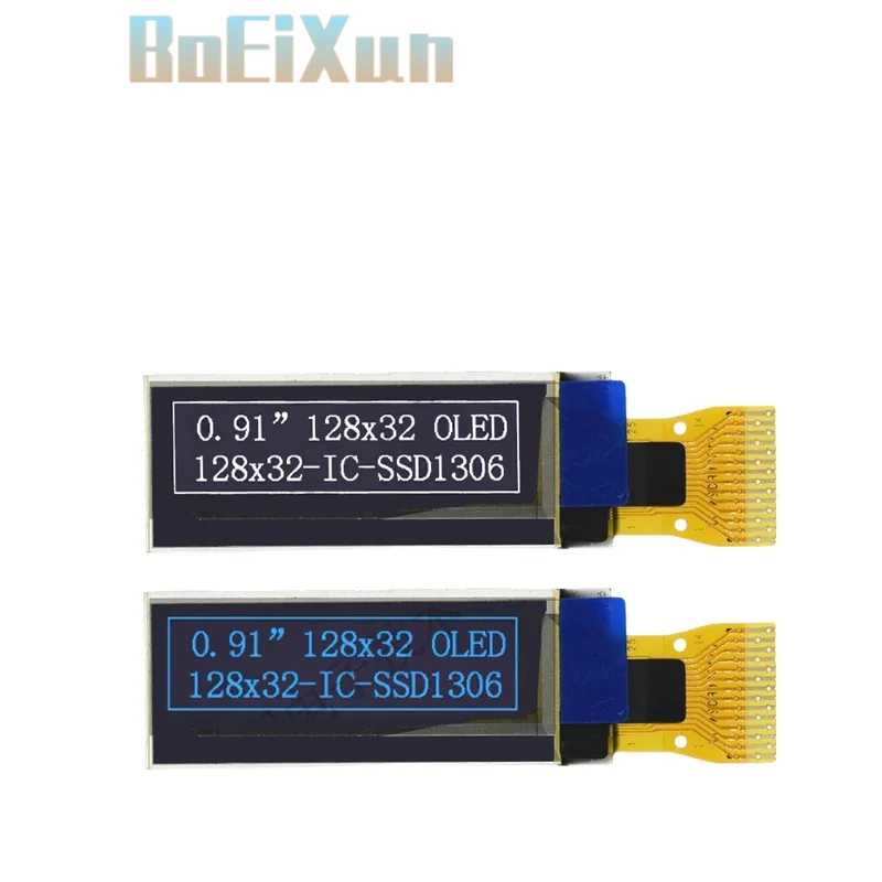 0.91 Inch OLED LCD Module White SPI/IIC Interface 128*32 Dot Matrix DIY