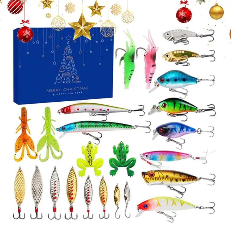 Christmas Advent Calendar 2024 Creative Christmas Fishing Calendar Countdown Fishing Calender Innovative Fishing Lures Advent