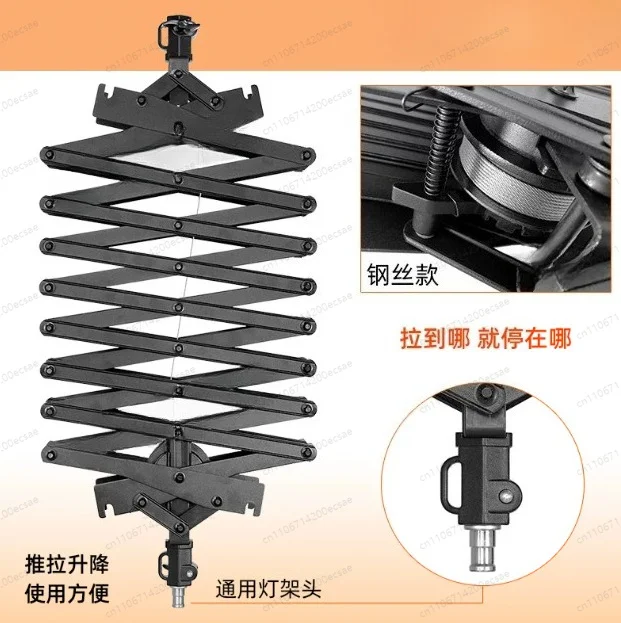 Constant Force Hinge 2.1m Studio Boom Arm, Retractable Suspension for Film Light Ceiling Track Accessory