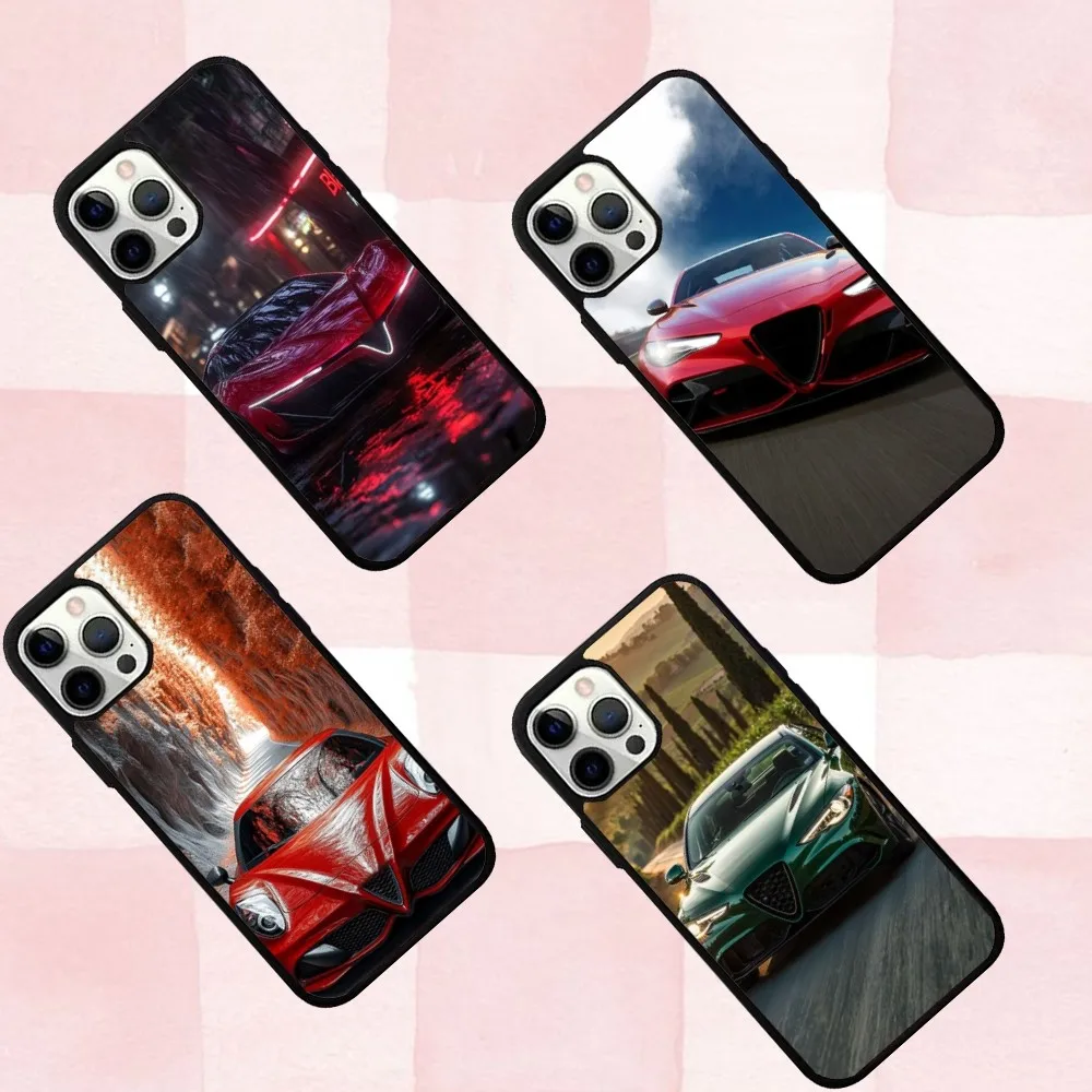 

A-Alfa-as Car R-Romeo-os Phone Case For IPhone 16,se4,15,Pro,Max,Case 14,Plus,13,12,11 Magesafe Magnetic Wireless Charge Cover