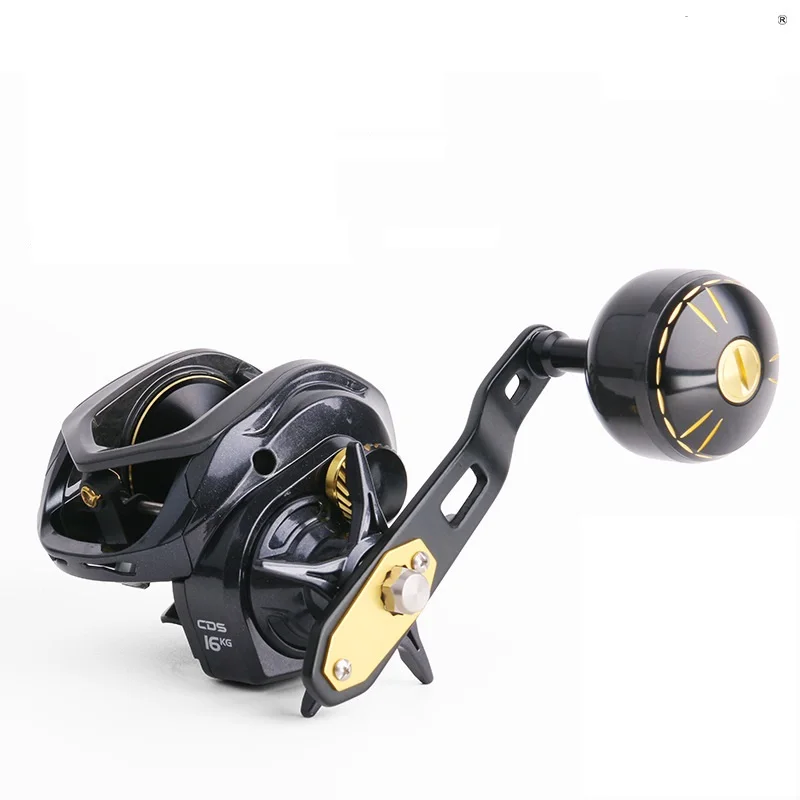 

WOEN Slow rock Boat fishing Baitcasting reel M380 Carbon bulk Luya Saltwater fishing reel 16KG magnetic brake