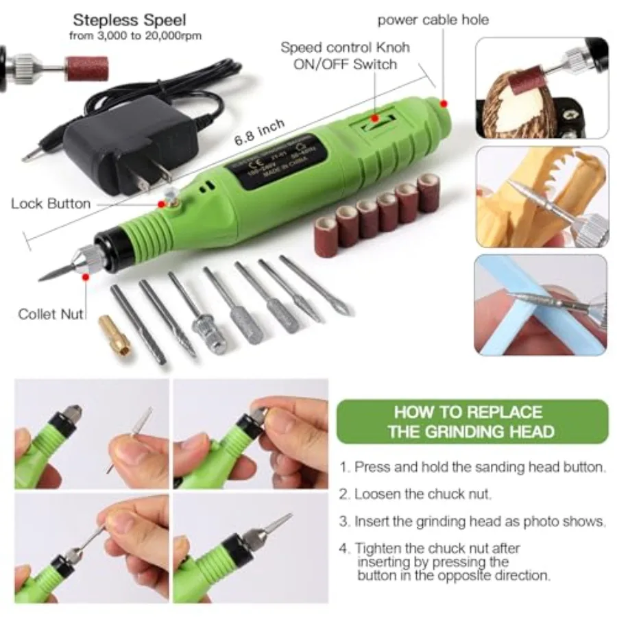 108 Pcs Pro Grade for s, Hobby Tool Sets, lncluding Electric Polishing hine and Tool Box, for am Model Kits, Basic Model Buildi