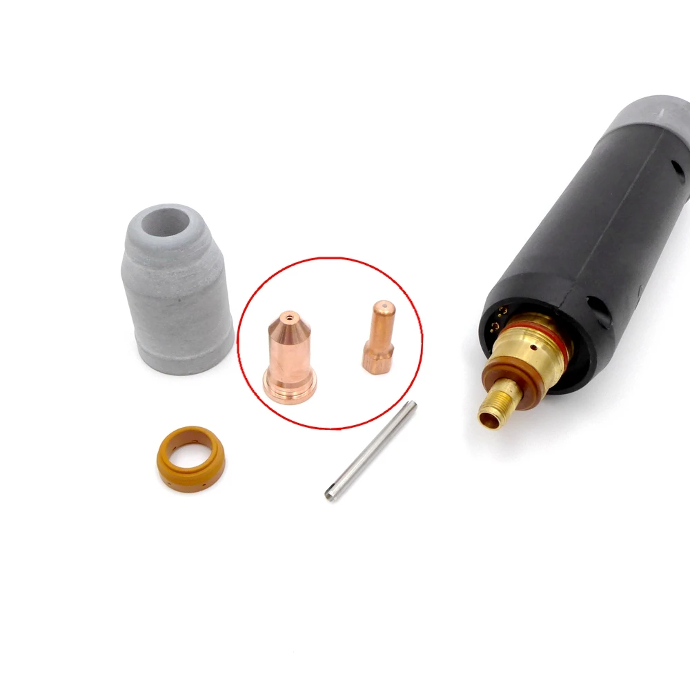 PT100 IPT100 IPTM100 Plasma Cutting Torch Head Tips 51246 51248 (1.0 1.1 1.2 1.4 1.5 1.6mm ) 10PCS & 52556 Electrode 10PCS