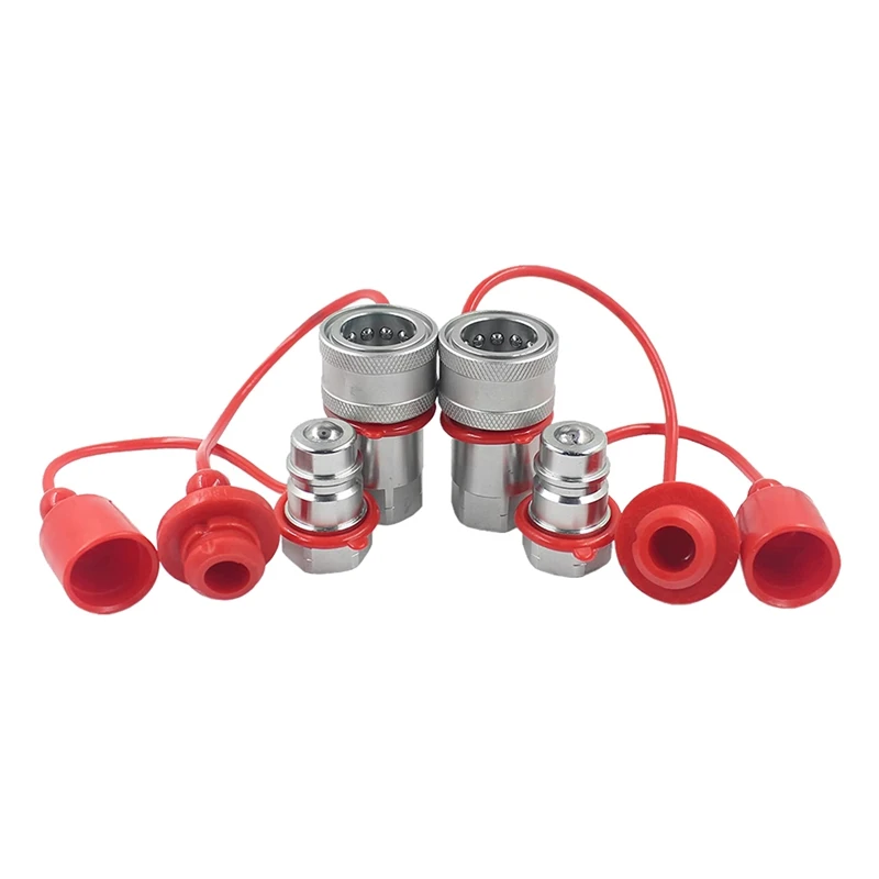 LSQ-S4-04 1/2Inch NPT ISO5675 Hydraulic Quick Connect Tractor Hydraulic Coupler Agricultural Quick Disconnect Coupling