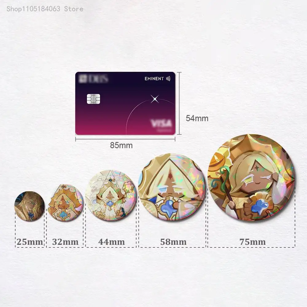 Pure Vanilla C-Cookie 58mm 44mm HD Print Brooch Badges Pretty Derby Round Display Brooches Lapel Pins