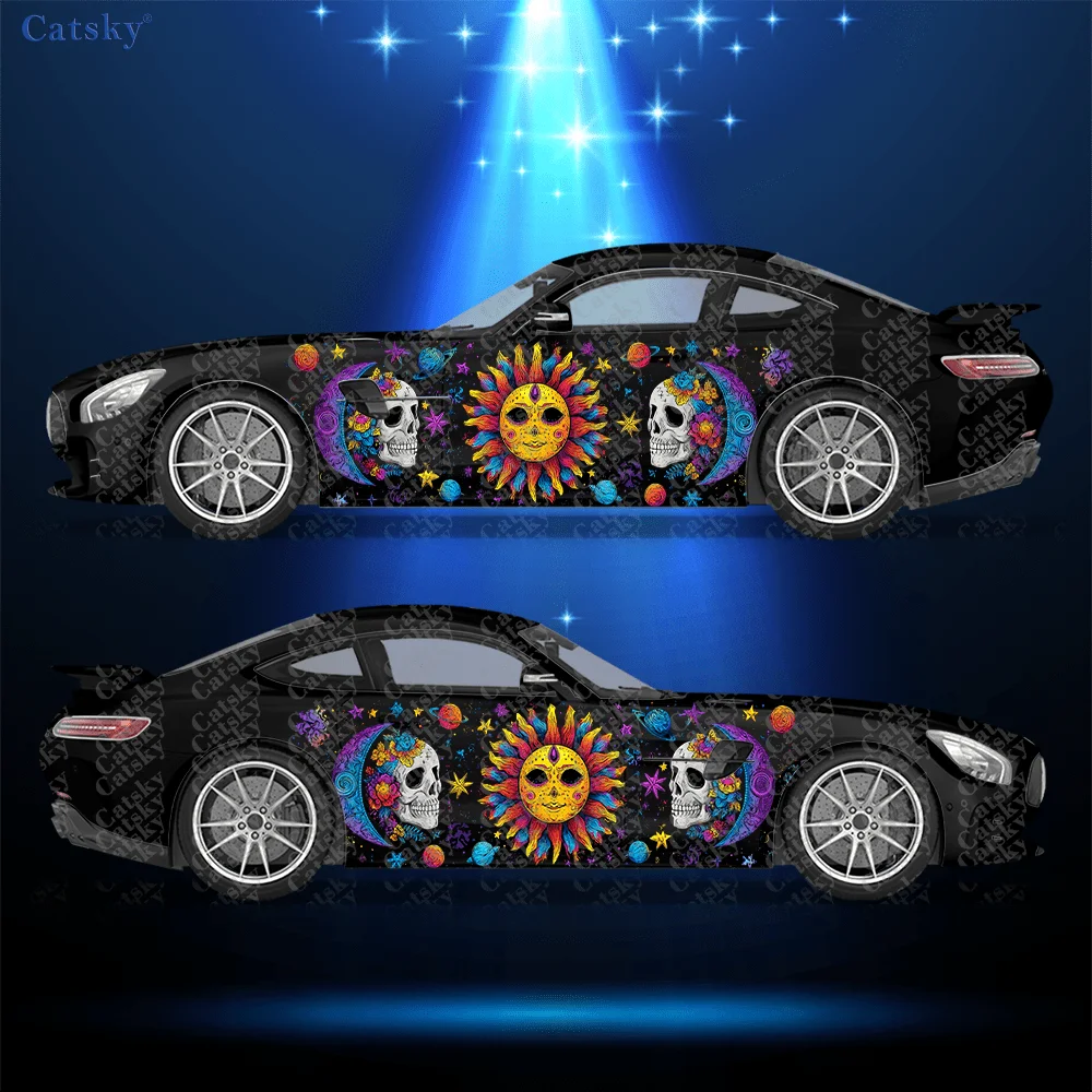 adesivo-per-auto-con-teschio-neon-sole-e-luna-2-pezzi-resistente-anti-sbiadimento-esalta-la-bellezza-del-tuo-veicolo-design-artistico-audace-rivestimento-in-vinile-per-auto