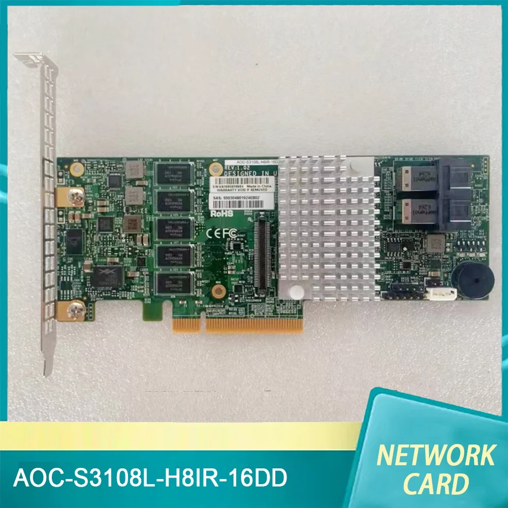 AOC-S3108L-H8IR-16DD SAS SATA 9361-8I 2G Array Card