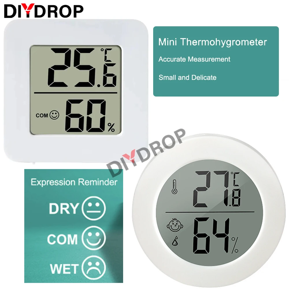 

LCD Digital Thermometer Hygrometer Humidity Meter Indoor Humidity Gauge Room Temperature Sensor Weather Station For Room/Home