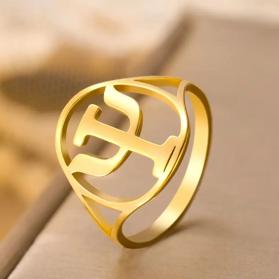 Dawapara PSI Symbol Ring for Women Men Greek Alphabet Letter Psychiatry Psychology Gifts Stainless Steel Jewelry