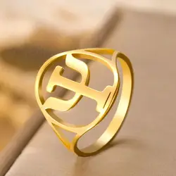 Dawapara PSI Symbol Ring for Women Men Greek Alphabet Letter Psychiatry Psychology Gifts Stainless Steel Jewelry