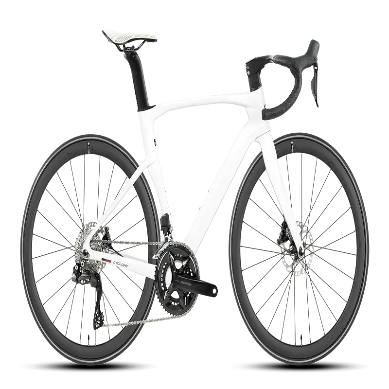 TWITTER new CYCLONE 3rd carbon fiber road bike wireless electronic transmission R7170-24S hydraulic disc brake 700*27C alloy Rim