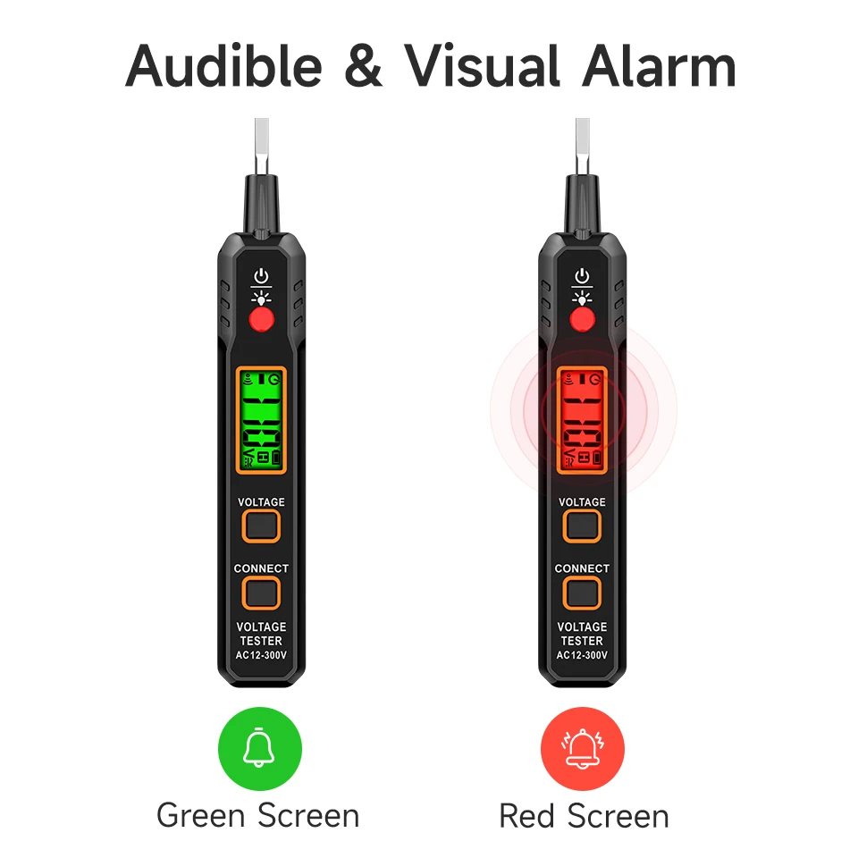 Aicevoos Voltage Tester Pen,Induced Electric Pen,Voltage Detector,AC Voltage 12-300V,Electrician Tool,Breakpoint Finder