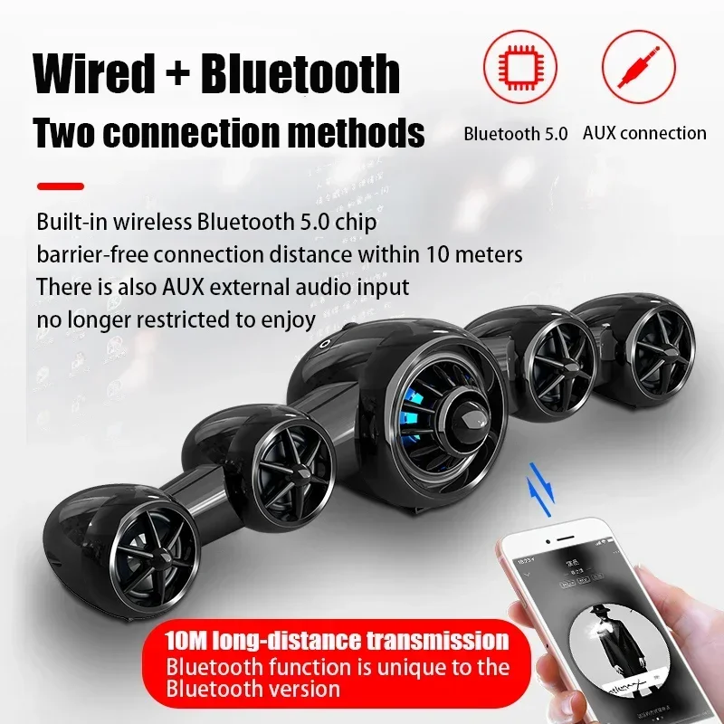 Bluetooth Speaker HiFi Stereo Heavy Duty Wireless Subwoofer Aircraft Shape Soundbar Surround Sound Multifunction Desktop Boombox