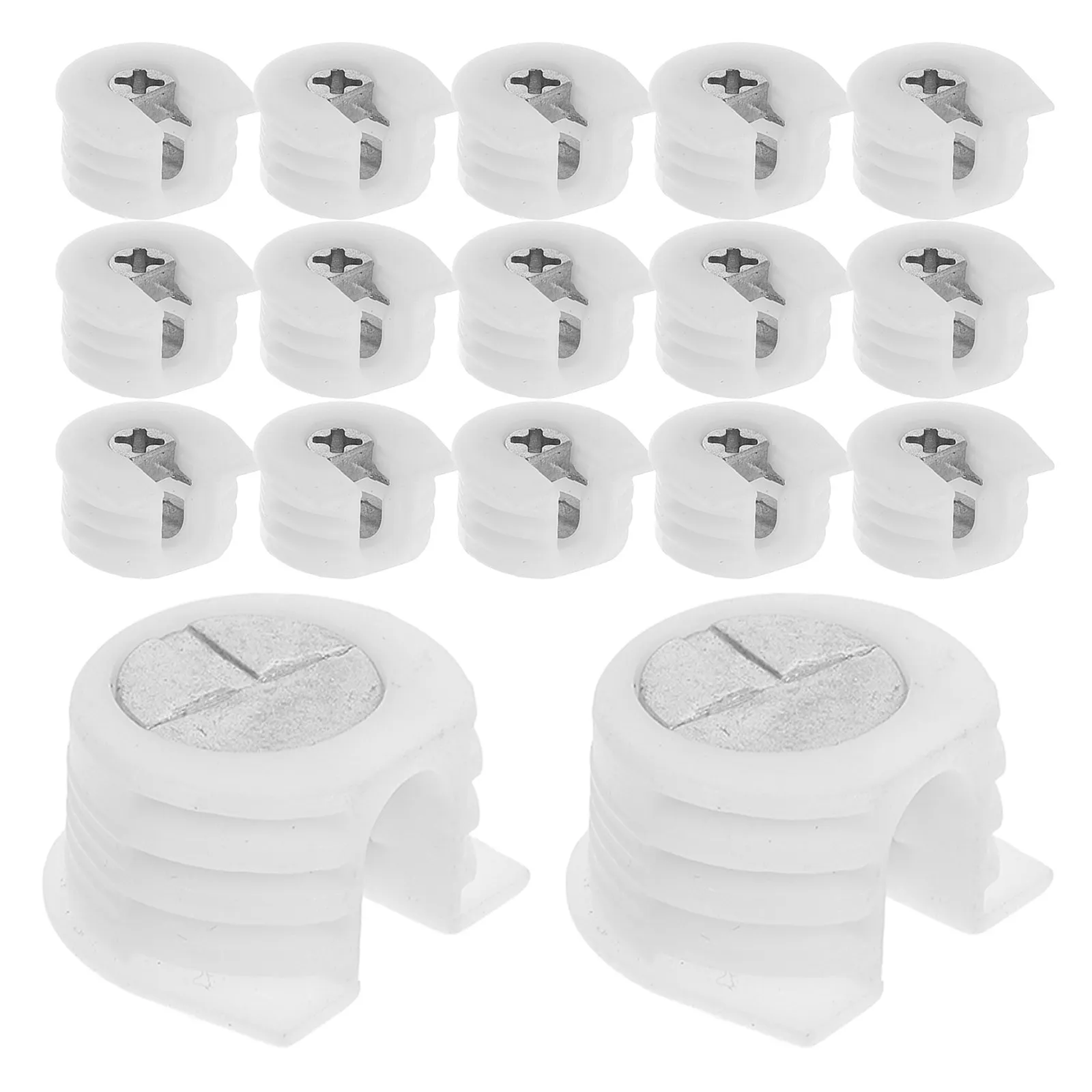 20Pcs Shelf Cam Connectors Furniture Support Cam Lock Set Hidden Divider Peg Cabinet Connector Hardware Modern Interior