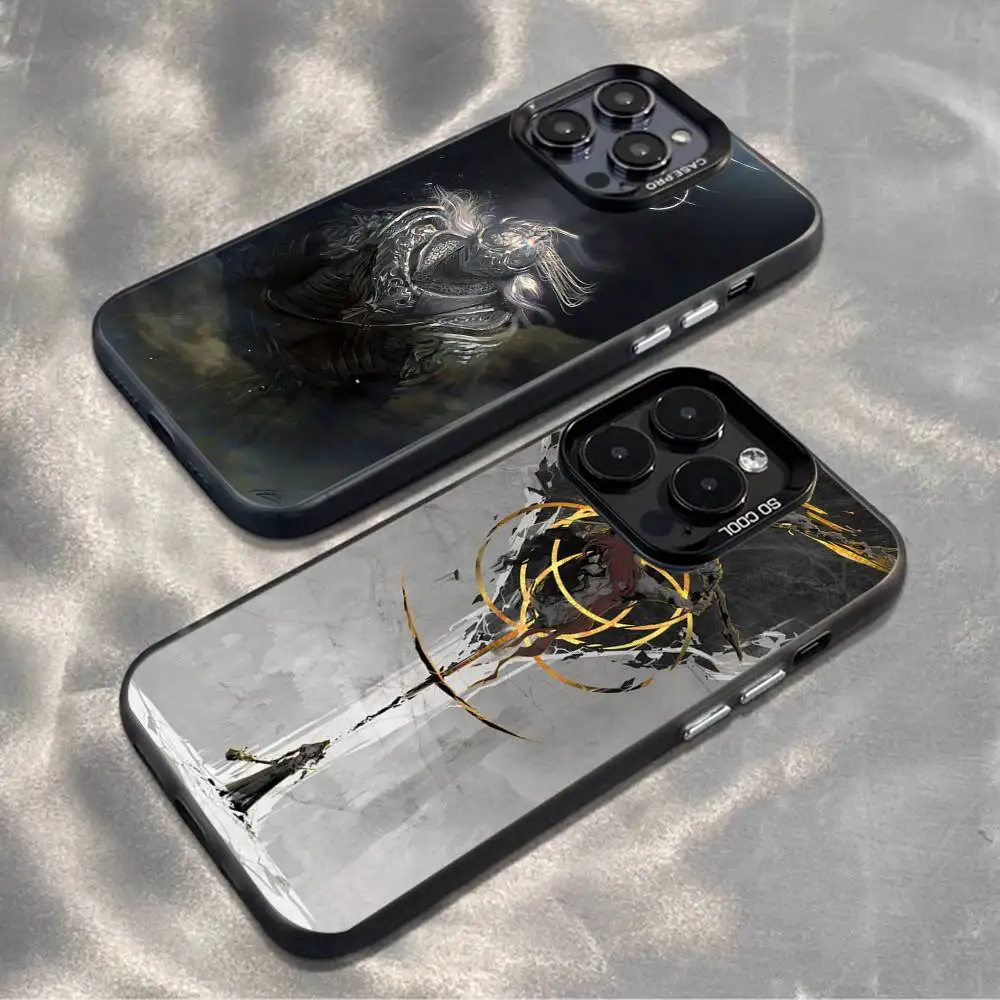 Casing HP untuk iPhone17,16,15,14,13,12,11,Mini,Pro,MAX,plus, Hitam Matte Anti Benturan