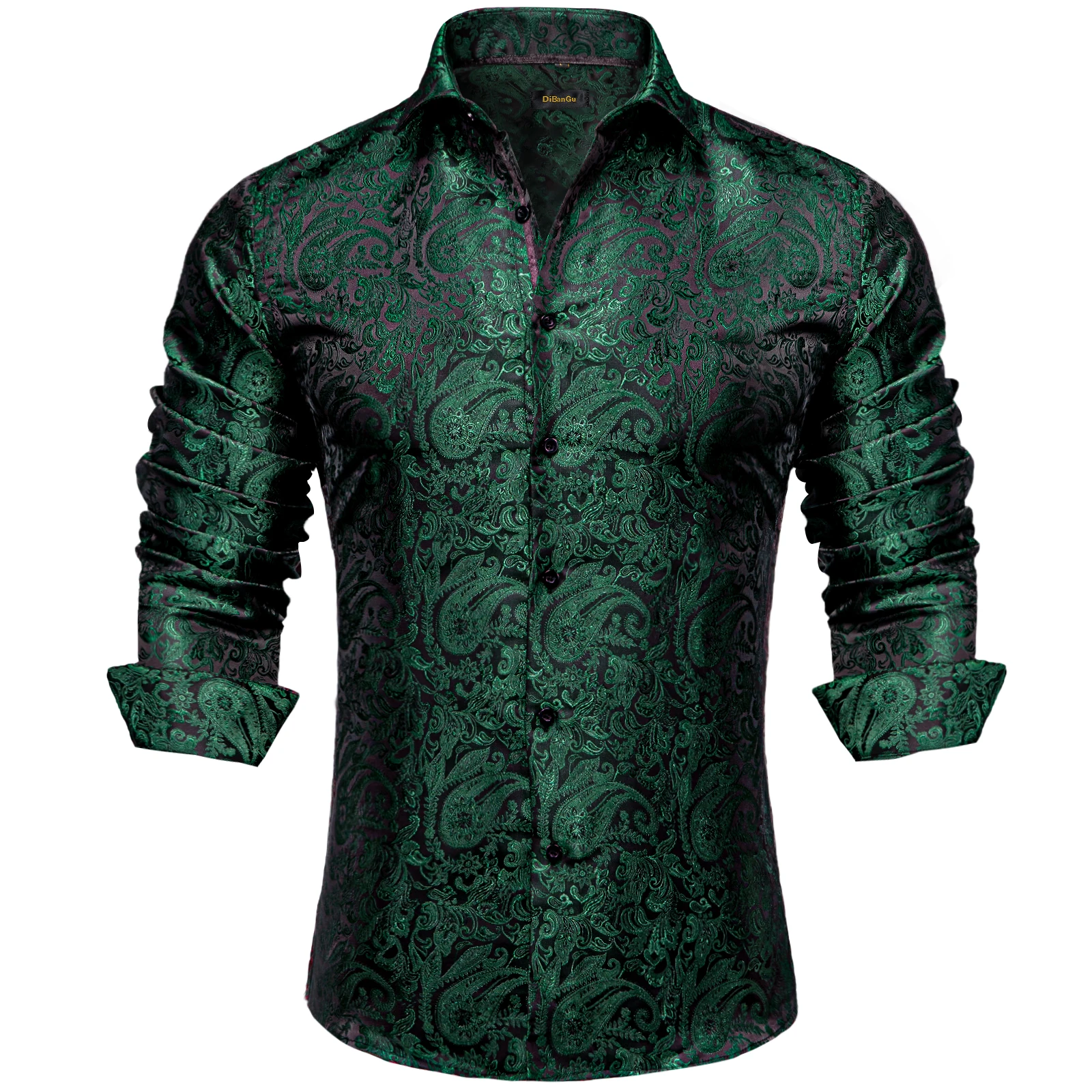 NONE Long Sleeve Silk Shirt Black 4