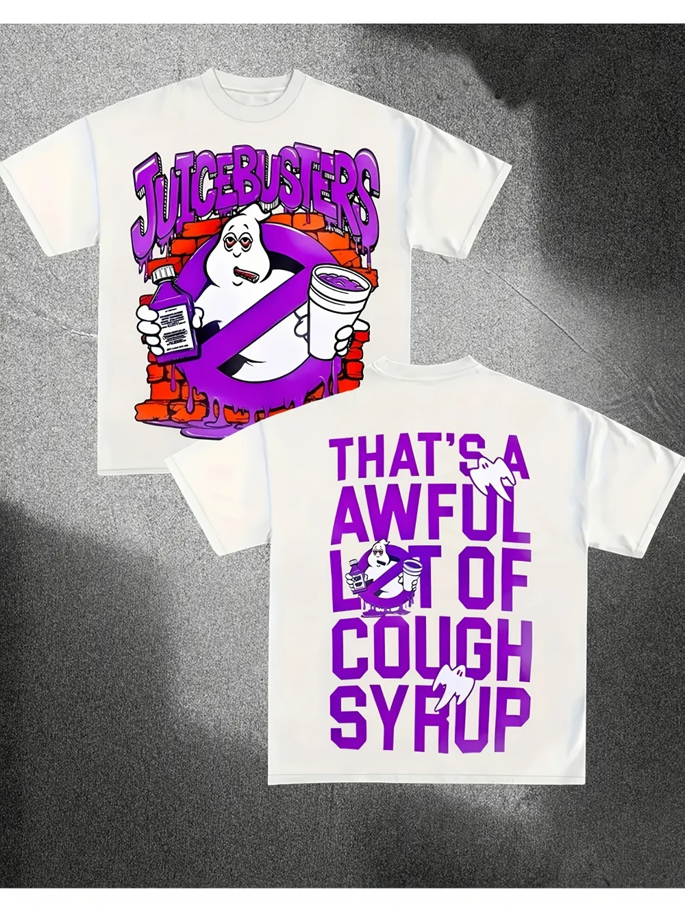 Camiseta divertida para hombre de Tuicbusters con estampado de eslogan "That's A Lot of Cough Syrup", camiseta blanca informal de manga corta con cuello redondo