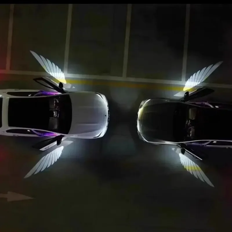 1/3/5Pair Angel Wings Car Door Light Wireless LED Welcome Projector Shadow Lamp HD Logo Courtesy Light for Cars Auto Accessories