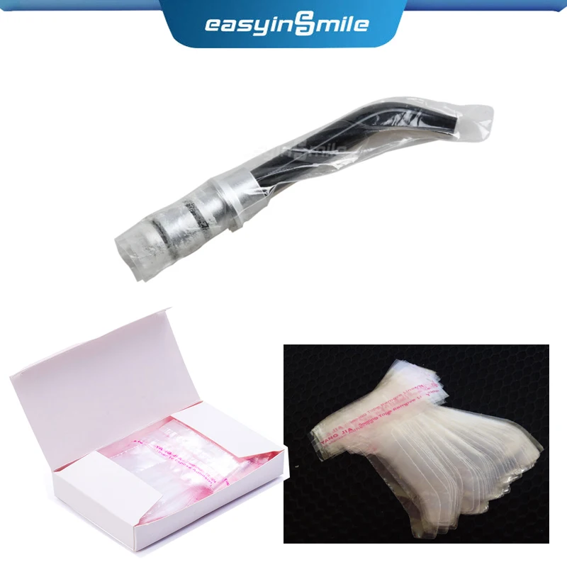 

200pcs/ Dental LED Curing Light Guide Sleeve Plastic Disposable LED Curing Light Head Covers Protective Film 8*2.1/7*25cm