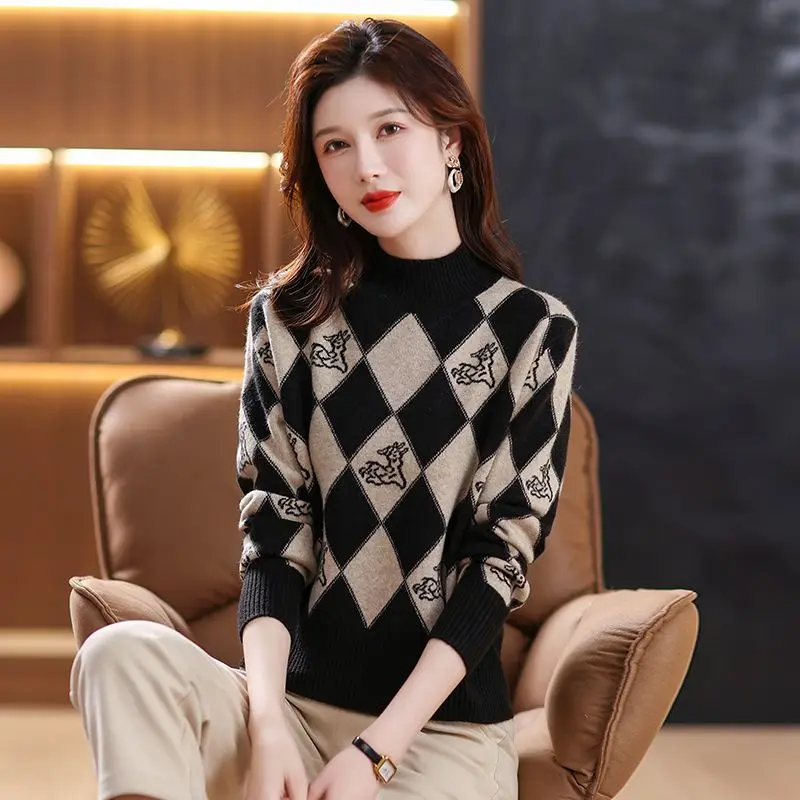 

Bla Вязаный высокий воротник ort Base irt Женская осенне-зимняя облегающая внутренняя одежда или топ с высокой талией